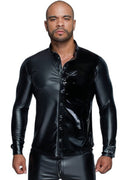 Chemise Wetlook Noir H064 – Séduction Urbaine - 1