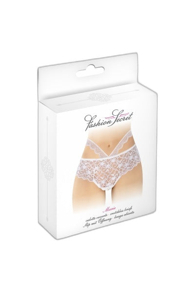 Culotte Ouverte Blanche Marie - Dentelle Séduction - 2