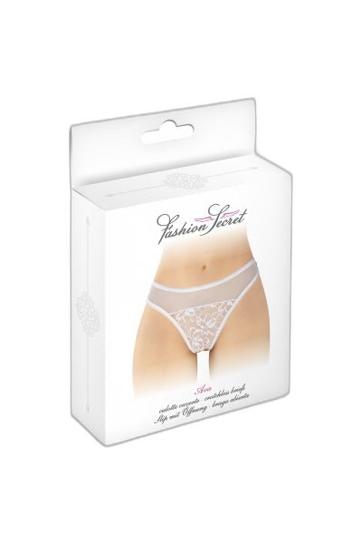 Tanga Blanc Ouvert Ava – Séduction Coquine