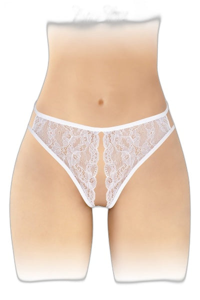 String Blanc Ouvert Victoria - Dentelle & Tulle Sexy - 1 | Voyage Sensuel