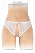 Culotte Ouverte Blanche Ambre - Tulle & Dentelle Florale - 1