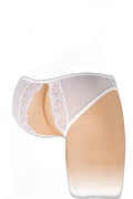 Culotte Ouverte Blanche Ambre - Tulle & Dentelle Florale - 3
