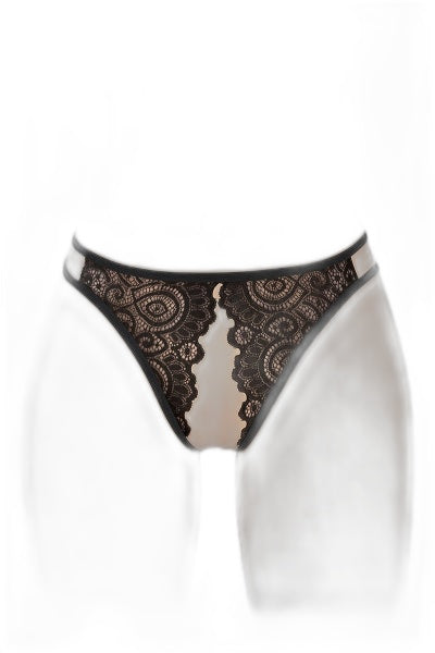 Culotte Ouverte Noire Annette - Fashion Secret