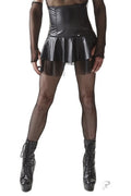 Jupe Noire Taille Haute Wetlook - Regnes Cross Dresser - 1