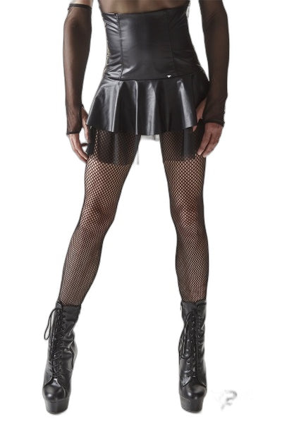 Jupe Noire Taille Haute Wetlook - Regnes Cross Dresser - 1 | Voyage Sensuel
