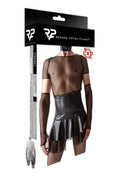 Jupe Noire Taille Haute Wetlook - Regnes Cross Dresser - 3