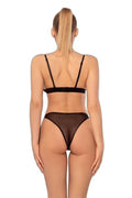 Ensemble 3 pièces Exceed - Anaïs noir tulle sexy - 3