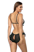 Ensemble Vanilla : Bralette & Culotte Tulle Noir Séduction - 2