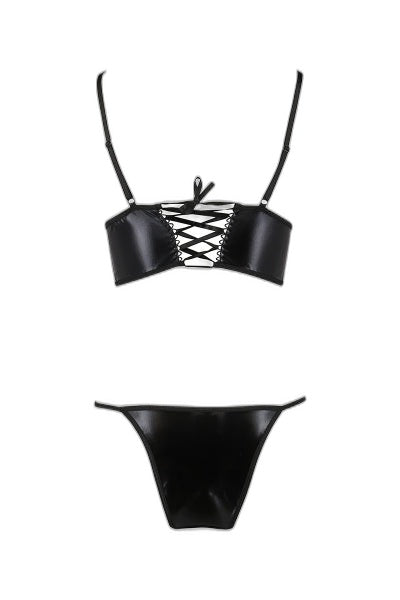 Ensemble Asuna Passion - Soutien-gorge & Culotte Dentelle Vinyle - 3
