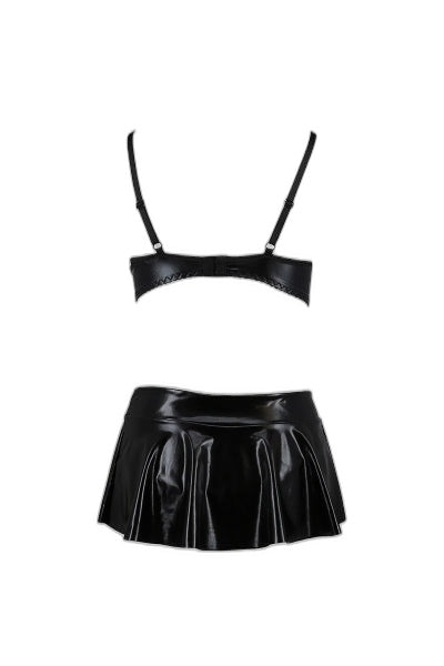 Ensemble Sexy Deby Passion - Jupe Vinyle & Soutien-Gorge - 3 | Voyage Sensuel