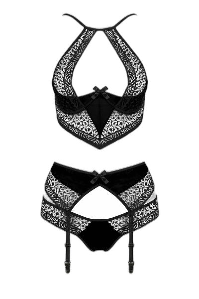 Ensemble à jarretelles Scarlet noir - Lingerie sensuelle Passion - 2 | Voyage Sensuel