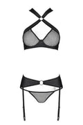 Ensemble Sexy Amanda - Soutien-gorge, Porte-jarretelles & String - 4