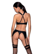 Ensemble Sexy Amanda - Soutien-gorge, Porte-jarretelles & String - 5