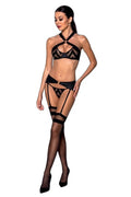 Ensemble Sexy Hima - Porte-jarretelles Faux Cuir & Tulle - 2