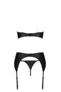 Ensemble Sexy Hima - Porte-jarretelles Faux Cuir & Tulle - 3