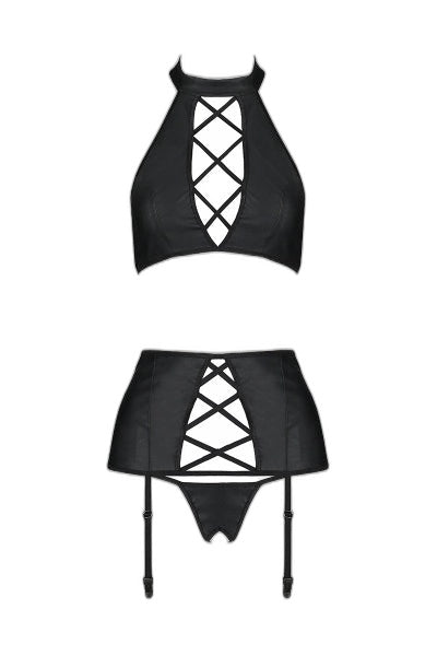Ensemble Sexy Faux Cuir Nancy - Passion | Séduction Ultime - 2