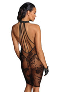 Robe Mi-Longue Tulle Transparent Noir HandMade - 3