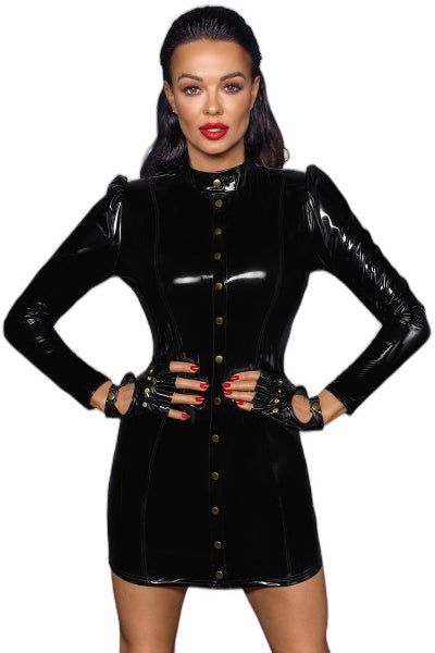 Robe Courte Vinyle Noir – Séduction Affirmée - 1 | Voyage Sensuel