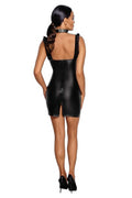 Robe Courte Wetlook Noir Sexy – Tulle & Corset F257 - 4
