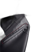 Manteau long wetlook Sergio - Allure sombre et séduction - 3