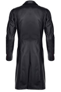 Manteau long wetlook Sergio - Allure sombre et séduction - 4