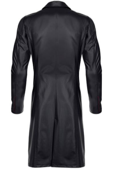 Manteau long wetlook Sergio - Allure sombre et séduction - 4 | Voyage Sensuel