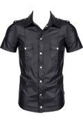 Chemise wetlook noire Luca — Regnes Fetish - 2