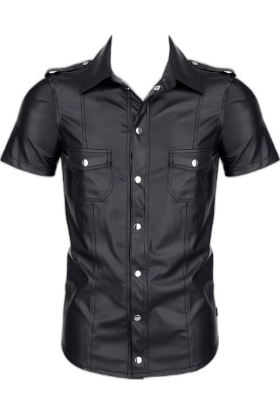 Chemise wetlook noire Luca — Regnes Fetish - 2 | Voyage Sensuel