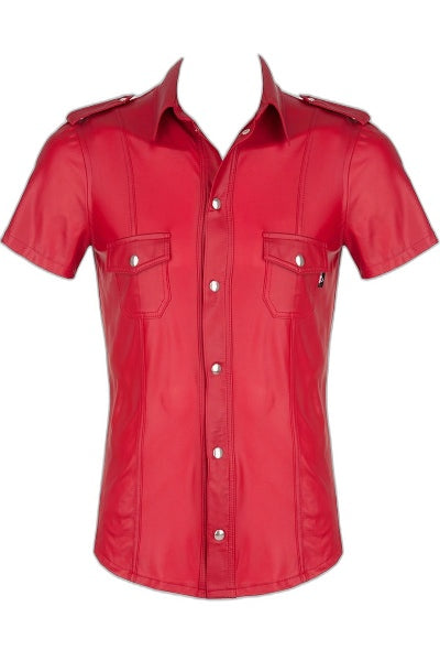 Chemise Wetlook Rouge Carlo - Allure Féline et Séductrice - 2 | Voyage Sensuel