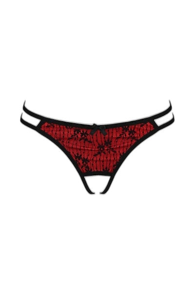 String ouvert rouge Rubi - Séduction et audace