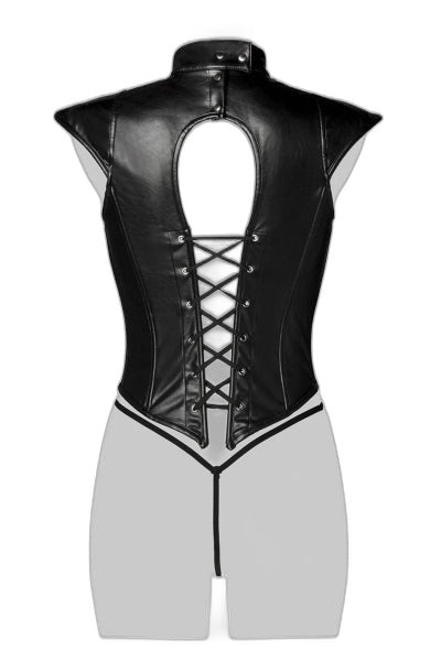Corsage Lacé Sexy Fetish Grey Velvet - Séduction Totale - 3