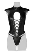 Corsage Lacé Sexy Fetish Grey Velvet - Séduction Totale - 4