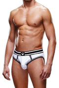 Slip Ouvert Prowler Blanc & Noir – Style Sport Séducteur - 1