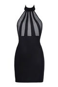 Robe Noire V-9149 Axami : Dos Nu & Transparences Séductrices - 2