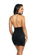 Robe Noire V-9149 Axami : Dos Nu & Transparences Séductrices - 4