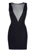 Robe Noire V-9209 Axami - Décolleté Plongeant & Dos Nu - 2