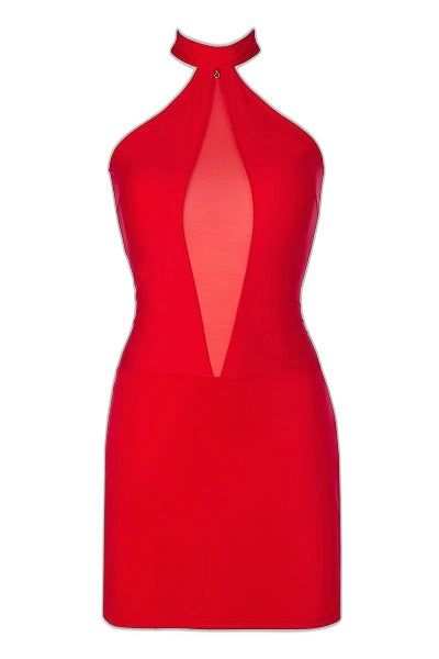 Robe sexy en tulle transparent – Rouge – Axami