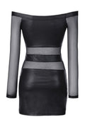 Robe Noire Sexy V-9309 Axami — Tulle & Microfibre - 3