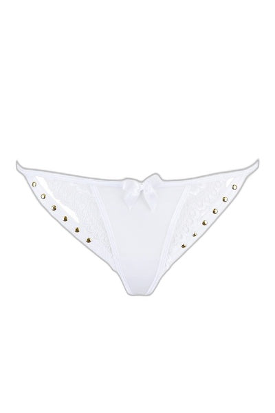 String blanc à clous dorés Axami — Séduction coquine - 4 | Voyage Sensuel