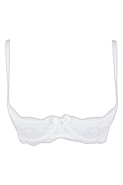 Soutien-gorge ouvert blanc V-9821 Axami — Séduction pure - 4