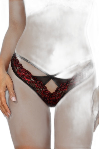 String chic en dentelle – Rouge – Axami