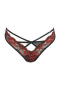 String dentelle brodé rouge V-10028 Axami - 4