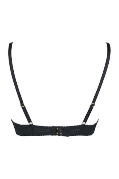 Soutien-gorge dentelle noir brodé rouge Axami V-10021 - 3 | Voyage Sensuel