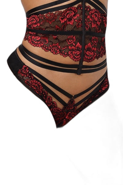String chic en dentelle – Noir – Axami
