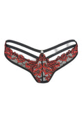 String dentelle V-10038 Axami – Séduction rouge et noir - 4
