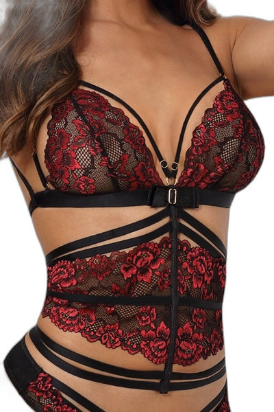 Soutien-gorge élégant en dentelle – Noir – Axami