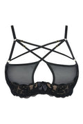 Soutien-gorge noir V-10051 Axami — Dentelle & transparence sensuelle - 4