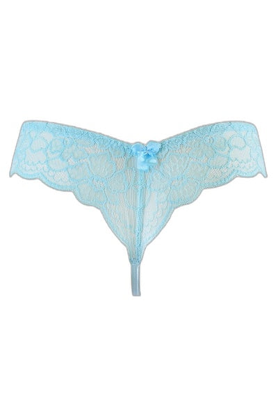 String Tanga Bleu Axami — Séduction et Dentelle - 3