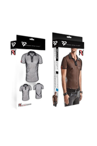 Polo Maille Noire Transparente Regnes | Séduction - 3