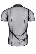 Polo Maille Noire Transparente Regnes | Séduction - 4